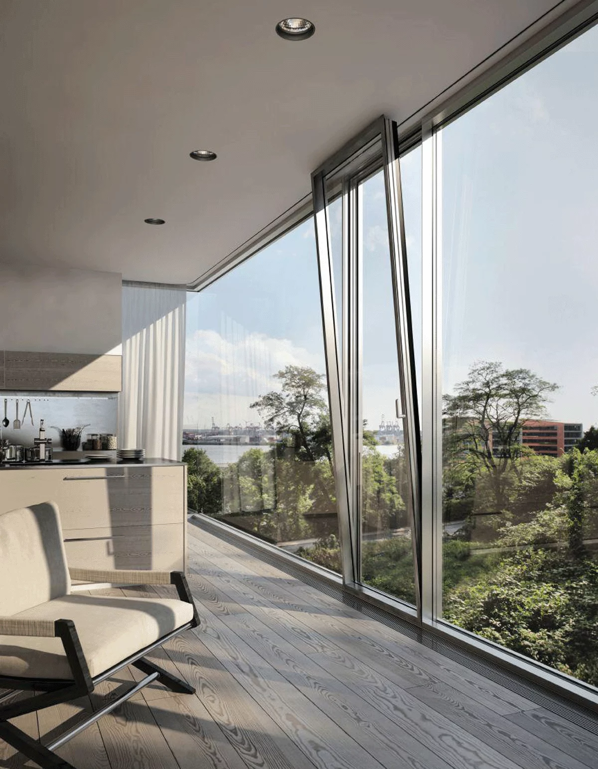 Einsatzbeispiel Alu-Fensterprofil Foto:©schueco